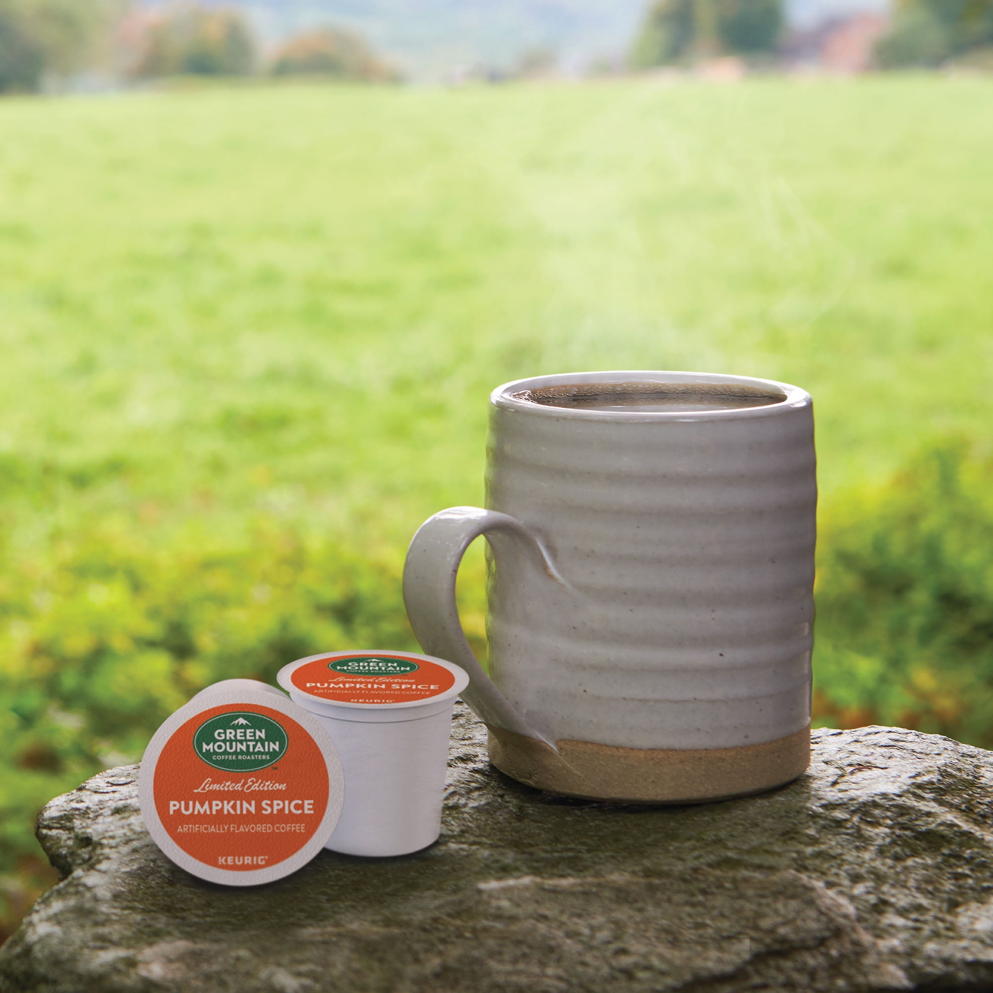 Green Mountain Coffee Pumpkin Spice Flavored K-Cup Pods, Light Roast, 18 Count for Keurig Brewers