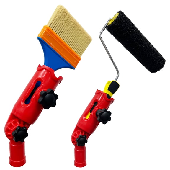 YUNLEISHOP 2 Pcs Paint Tool Angle Adapter, Adjustable Paint Brush Roller Extender Connector, Multi-Angle Paint Tool Holder for Home Wall Ceiling Painting