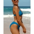 thumbnail image 4 of Charmo V Neck Bikini Set for Womens High Cut Bathing Suits 2 Piece O-ring Swimsuits, 4 of 5