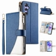 thumbnail image 4 of Funda cartera GANGXUN para Samsung Galaxy A55 , cuero PU con tarjetero, cremallera, correa de mano, soporte y protección 478°, 4 of 6