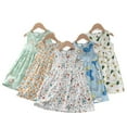 thumbnail image 2 of Qudderr Robes Imprimées pour Petite Fille, Robe d'Été Sans Manches, Robe Décontractée pour Tout-Petits, 2-8 Ans, 2 of 8