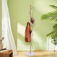 thumbnail image 4 of Modern Coat Rack 67-inch Hall Marble Round Base Shelf Stable+8 Hooks Gold, 4 of 9