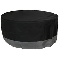 Sunnydaze 30" Diameter x 12" H Gray and Black Two-Tone Fire Pit Cover, Drawstring