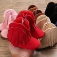 thumbnail image 5 of SNNROO Toddler Shoes Newborn Boots Unisex Boys Girls Keep Warm Moccasins Tassel Shoes Sneakers Winter (Internal length 13CM), 5 of 5
