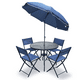 thumbnail image 3 of Comedor para Jardín Milán c/4 sillas y sombrilla Azul Sindo Outdoor Milán, 3 of 5