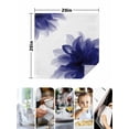 thumbnail image 4 of Blue Bohemian Cloth Napkins Set of 6 Reusable Dinner Napkins, Boho Modern Floral Abstract Ombre White Cocktail Napkin Washable Table Napkins for Wedding/Holiday Party/Baby Shower 20"x20", 4 of 7