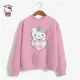 thumbnail image 4 of Sudadera con capucha de HELLO KITTY para mujer, ropa de calle con estampado de manga larga, estilo Harajuku, para otoño, 4 of 5