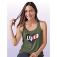 thumbnail image 2 of Love Heart Paper Scratch Art Racerback Tank Women -Image by Shutterstock, Female Small, 2 of 4