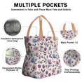 thumbnail image 3 of Pioneer Flower Drawstring Lunch Bag Women - Drawstring Lunch Bag Insulated for Work Office - Stain-Resistant Large Lunchbags for Women with Multi-Pockets, 3 of 6