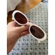 thumbnail image 4 of Gafas de Sol Ovaladas Retro de los 90 Laurinny para Mujer Blancas/Marrones, 4 of 8