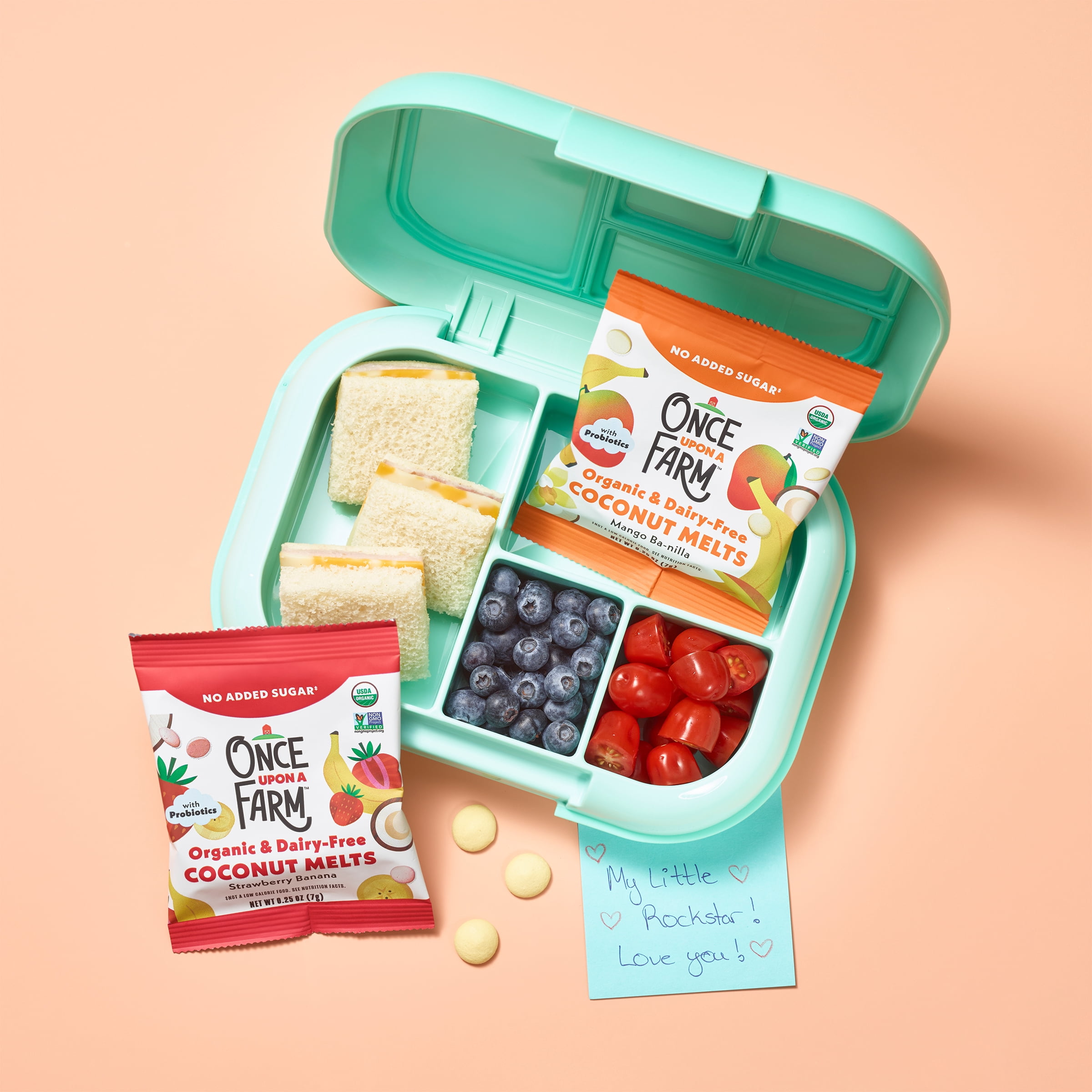 Once Upon a Farm Organic Coconut Melts, Single Serve Variety Pack, 1oz Bag (10ct)