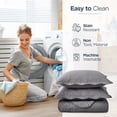 thumbnail image 2 of Moonlight20015 3 Piece Quilt Set Lightweight Microfiber Bedspread Modern Floral Embossing Gray King, 2 of 9