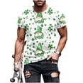 thumbnail image 2 of Tops para hombre, blusas y camisas de manga corta con cuello redondo para hombre, jersey informal con cuello redondo estampado para hombre, pantalones cortos deportivos para fitness, blusa de poliéste, 2 of 5