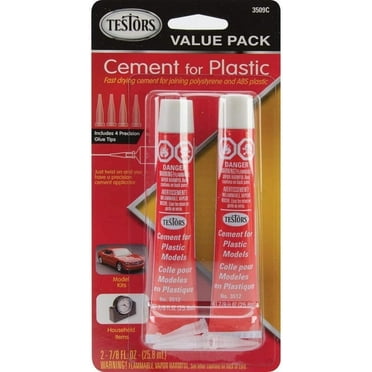 Testors Plastic Cement Value Pack of 2 - 7/8 oz Tubes