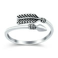 thumbnail image 2 of Arrow Adjustable Band Ring 925 Sterling Silver Size 8, 2 of 6