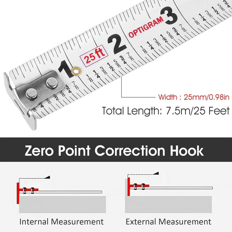 MT3 10 ft Retractable Measuring Tape Metric/inch