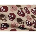 thumbnail image 4 of oneOone Rayon Tan Fabric Skull Sewing Craft Projects Fabric Prints By Yard 56 Inch Wide, 4 of 5