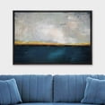 thumbnail image 2 of wall26 Framed Canvas Print Wall Art Pastel Teal Gold Gray Sky Minimal Landscape Abstract Shapes Illustrations Modern Art Decorative Contemporary for Living Room, Bedroom, Office - 16x24 Black, 2 of 5