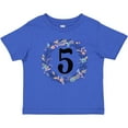 thumbnail image 3 of Inktastic 5th Birthday Flowered Wreath 5 Year Old Girl Girls Toddler T-Shirt, 3 of 5