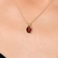 thumbnail image 3 of Gem Stone King 0.87 Ct Oval Red Garnet 14K Yellow Gold Pendant with Chain, 3 of 6