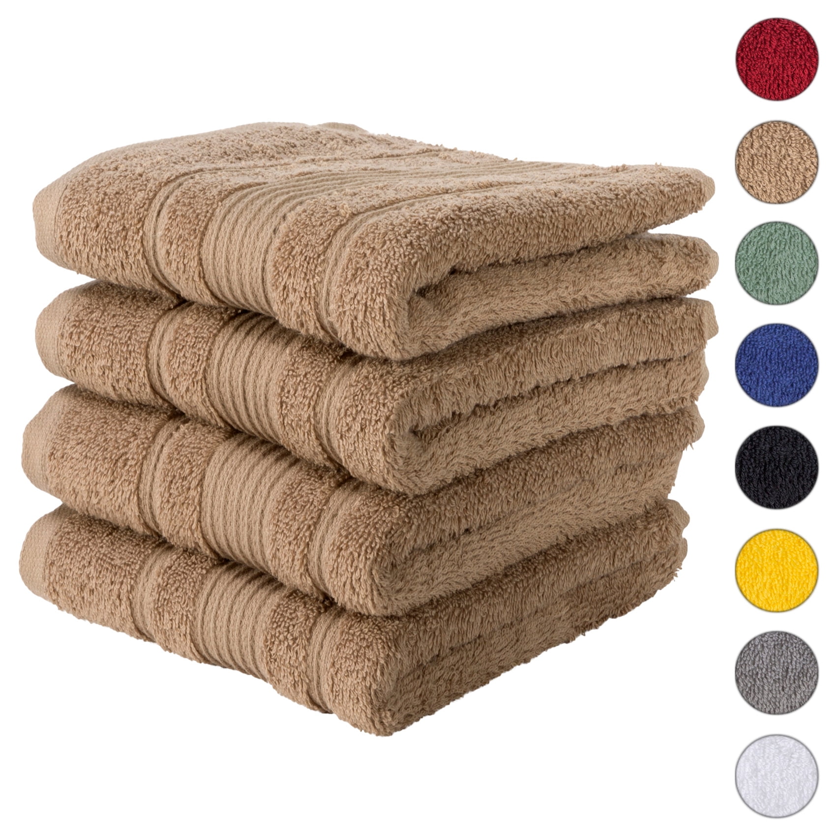 Cacala Hand Towel Set 4 Peskir 60 x 90 cm Antrasit 100% Turkish Cotton