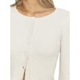 thumbnail image 5 of Mills by Millie Bobby Brown Women's Rib Crew Cardigan, Sizes XXS- XXL, 5 of 7