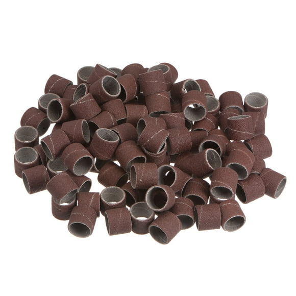 Unique Bargains 100 Packs Sanding Drums 1/2 Inch Mini Sanding Sleeves 180 Grit Sanding Bands for Drum Sander