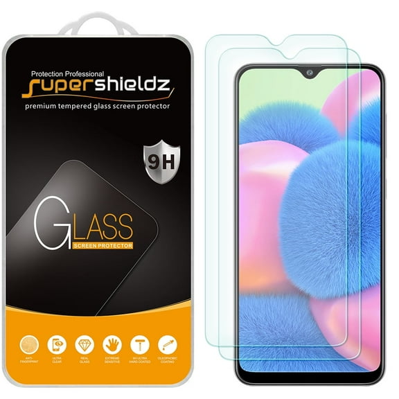 [2-Pack] Supershieldz for Samsung Galaxy A30s Tempered Glass Screen Protector, Anti-Scratch, Anti-Fingerprint, Bubble Free