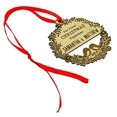 thumbnail image 2 of Our First Christmas Together, Engaged Personalized Christmas Tree Ornament Custom Gift Hanging Wood Engraved Hanging + Gift Box, 2 of 4