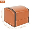 thumbnail image 4 of Spencer Watch Box Travel Watch Case Watch Storage Display Box Single PU Leather Wrist Watch Bangle Gift Box with Pillow, Brown, 4 of 9