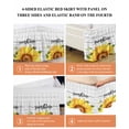 thumbnail image 6 of Sunshine Watercolor Bed Skirt Sunflowers Bees Grey Plaid Farmhouse Bed Skirts California King Size 16 Inch Drop, Wrap Around Dust Ruffle&nbsp;Bedskirt with Adjustable Elastic Belt for Queen Size Beds, 6 of 7