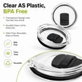 thumbnail image 6 of 2 Pack 20oz Magnetic Tumbler Lid, Fits Yeti Rambler or Old Style RTIC Coffee Tumbler - Replacement for Spillproof Ozark Trail Lids, Magnetic Slider Switch Spill Proof Tumbler Cover, BPA Free, 6 of 9