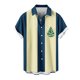 thumbnail image 1 of Mens Manga Corta Botón Abajo Camisas, Cuello de Vuelta Navidad Impresa Blusa, Top de Moda Casual, 1 of 4