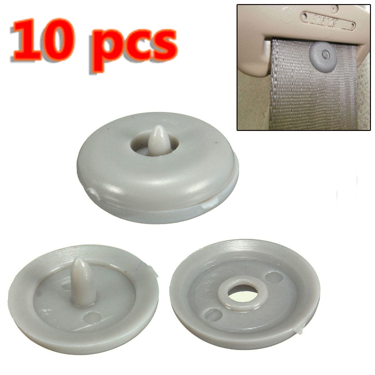 10pcs Car Seat Belt Buckle Retainer Seatbelt Anti Slip Plastic Stop