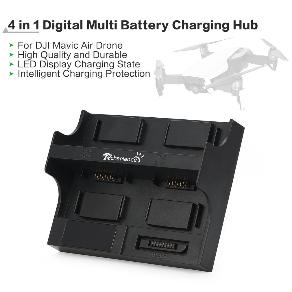 Battery Charging Hub Dock 4Port Charger 4in1 for Rc DJI MAVIC 2 Pro Zoom Drone