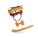 thumbnail image 3 of Conjunto de disfraz de león para niños con aro para el pelo, disfraz de animal para fiesta de Halloween, cosplay para Café Marrón, 3 of 9