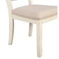 thumbnail image 2 of Prato Wood Cross Back Upholstered Dining Chairs, Set Of 2, Antique White, 2 of 5