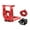 Red, variant on Bunblic RC Car Motor Mount Seat Motor Bracket Replace Parts Quick Release Aluminum for Crawler Truck Remote Control Vehicles Supplies Red