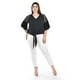 thumbnail image 5 of Blusa con nudo al frente Roman Fashion /Tallas Extras, 1813 (Negro) negro 40, 5 of 6