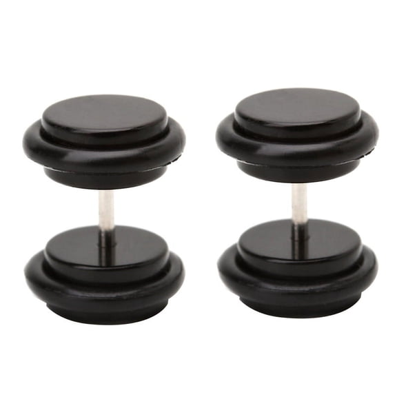 2pcs 18G (1.2mm) Ear Studs 00G (10mm) Acrylic Fake Ear Plug Taper Stretcher