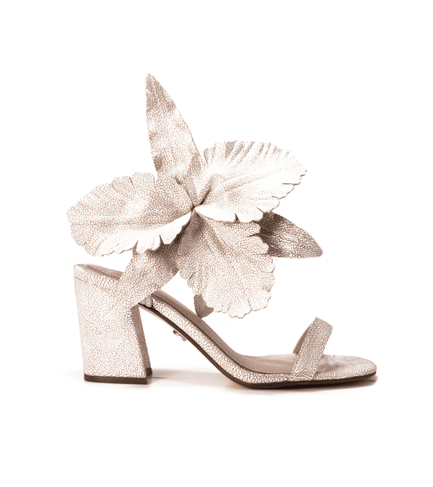 flower block heels