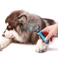 thumbnail image 2 of Cepillo de aseo para mascotas Peine de rastrillo de capa inferior para desprendimiento y eliminación de doble cara (color: Azul ), 2 of 4