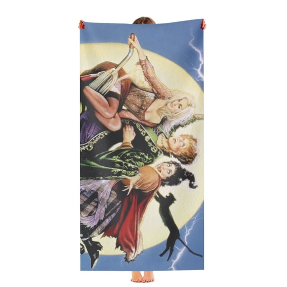 Hocus Pocus Beach Towel Gift for Women Girls Boys Teenager 30"x60" Quick Drying Microfiber