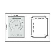 True Induction TI-1B Built-In 12 Single Induction Glass-Ceramic Cooktop, UL858 Certified, 1750W