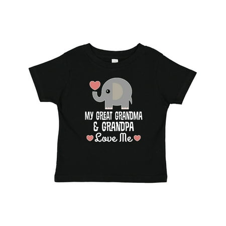 

Inktastic My Great Grandma and Great Grandpa Love Me Gift Baby Boy or Baby Girl T-Shirt