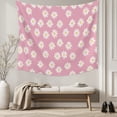 thumbnail image 5 of White Pink Daisy Large Tapestry for Bedroom Wall Hanging Tapestry, Spring Summer Floral Farmhouse Ceiling Backdrop Tapestries Poster Blanket Wall Decor for Teens Room Living Room Dorm 85" x 90", 5 of 8