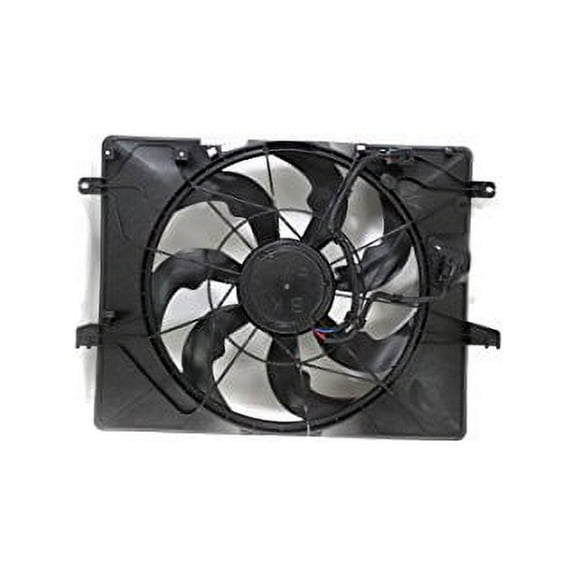 Dual Radiator and Condenser Fan Assembly - Pacific Best Inc. Fit/For HY3115147 13-14 Hyundai Genesis Coupe 2.0L L4