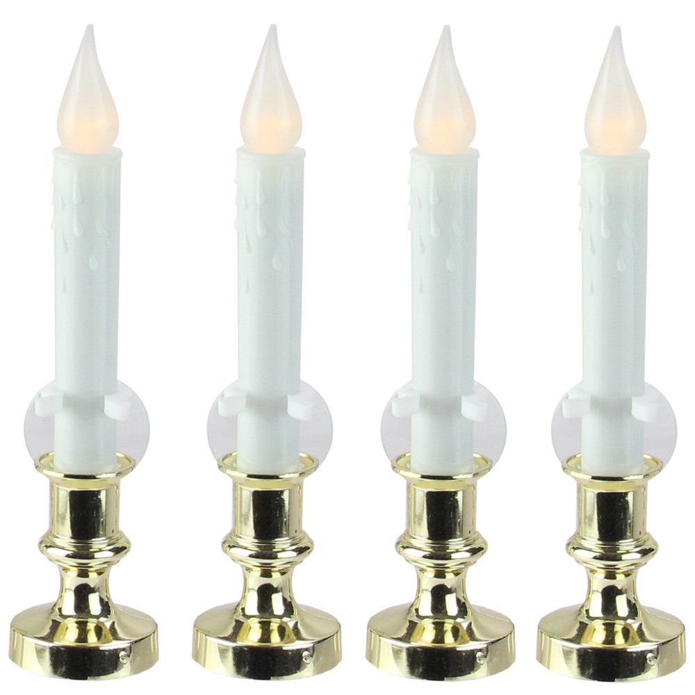Northlight 4ct LED Flickering Window Christmas Candle Lamp with Timer 8