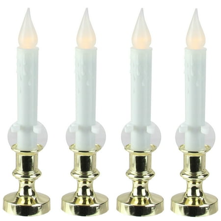 Flickering Flame Christmas Lights Northlight 4ct LED Flickering Window Christmas Candle Lamp with Timer 8.5