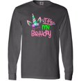 thumbnail image 3 of Inktastic It's My Birthday Unicorn Long Sleeve T-Shirt, 3 of 5